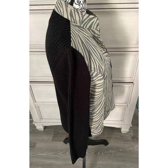 Women’s designer leather zebra print jacket petite XL - Picture 6 of 8